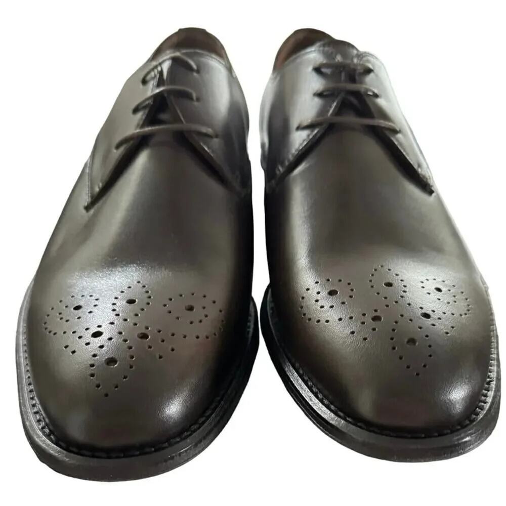 BLACK BROWN 1826 Floating Medallion Men's Size 10 Brown Dress Shoes 2018-829